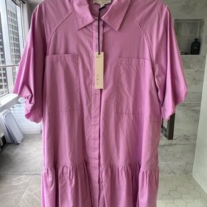 Pinch Lavender Button-Up Dress